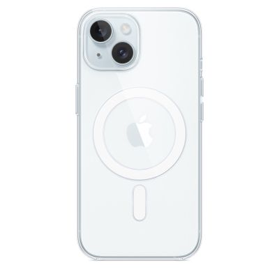 Apple - Back cover for mobile phone - MagSafe compatible - Polycarbonate - Transparent - for iPhone 15 (MXRK3ZM/A)