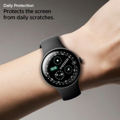 10. Spigen Elite Shield EZ Fit 2-Pack hydrogel foil for Google Pixel Watch 41 mm