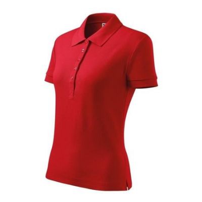 3. ADLER red women's pique polo shirt