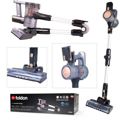 27. ELDOM FOLDON VERTICAL VACUUM CLEANER, CORDLESS, LIGHTING