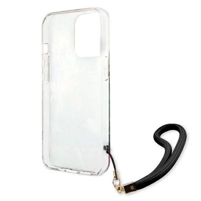 7. Guess GUHCP13LHFLSB iPhone 13 Pro / 13 6.1" blue/blue hardcase Flower Strap
