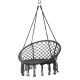 17. OPENWORK HAMMOCK HANGING CHAIR STORK'S NEST 80x60CM DARK GREY