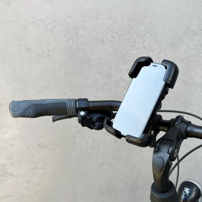 15. Wozinsky strong phone holder for bicycle, motorcycle, scooter handlebars, black (WBHBK6)