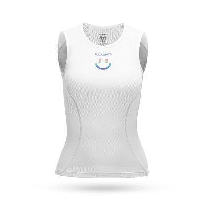 2. Rockbros YDBX001 Women's Quick-Dry Sleeveless Cycling Jersey M/L - White