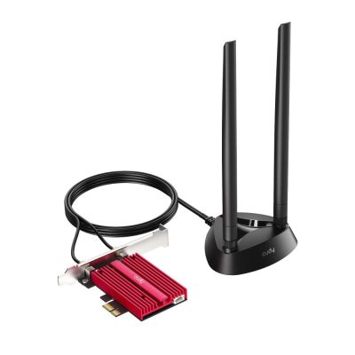 CUDY WE4000 AX5400 Wi-Fi 6/6E BT 5.2 Network Card Intel AX210NGW PCIe Heatsink + Cable Antenna