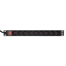 GEMBIRD RACK POWER STRIP (PDU) 9 FR OUTLETS, 1U, 16A, FR PLUG, 2M