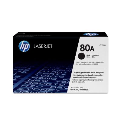 HP Black Toner HP 80A, HP80A=CF280A, 2700 pages
