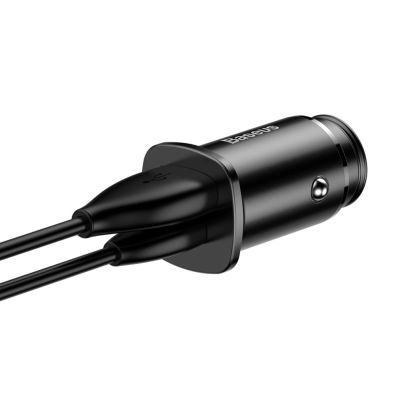 4. Baseus Square PPS smart car charger with USB Quick Charge 4.0 QC 4.0 and USB-C PD 3.0 SCP ports black (CCALL-AS01)