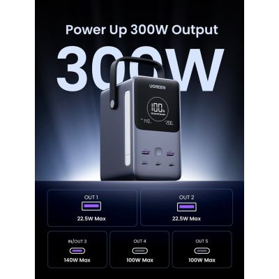 16. Ugreen Nexode Power Bank 48000 mAh Lithium Gray