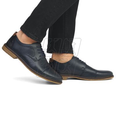 4. Comfortable leather shoes Rieker M RKR659, navy blue