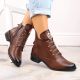 8. Insulated flat-heeled ankle boots Jezzi W JEZ412C brown