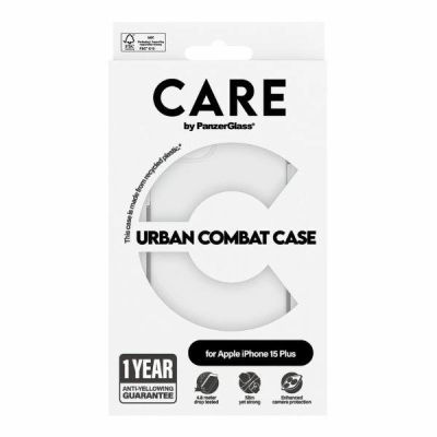 4. CARE by PanzerGlass Urban Combat Case for iPhone 15 Plus - Clear