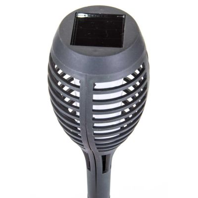 6. TORCH SOLAR LAMP DANCING FLAMES 12 LED SMD 7.5x7.5x46.5CM GRAY