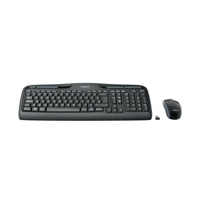 Logitech 920-03999 Membrane Keyboard + Mouse Set (USB 2.0; (DE); black; optical)