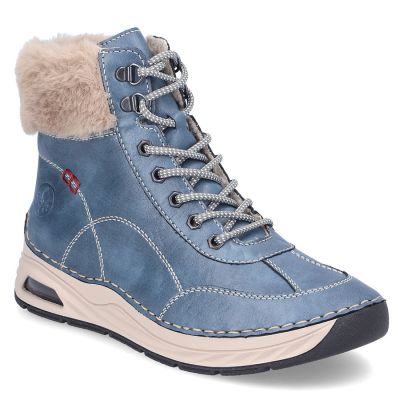 Women's insulated ankle boots, blue, Rieker 44530-14