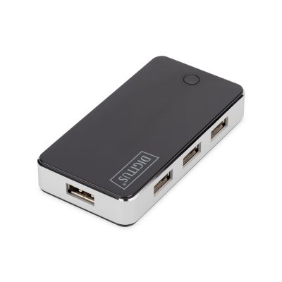 5. Hub DIGITUS DA-70222 (7x USB 2.0; black)