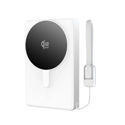 3. TECH-PROTECT PB40 LIFEMAG MAGSAFE POWER BANK 10000MAH 25W QI2.2 WHITE/SILVER
