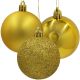 12. DECORATIVE PLASTIC BAUBLE SAFE 12 PCS 60MM GOLD
