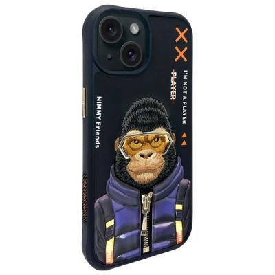 2. Nimmy Cool&Cute 2.0 Monkey case for iPhone 15 - black