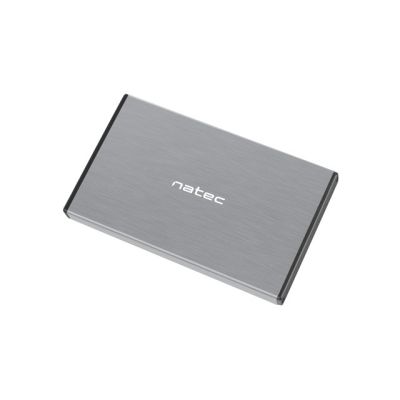 NATEC Rhino Go NKZ-1281 Hard Drive Case (2.5"; USB 3.0; Aluminum; Gray)