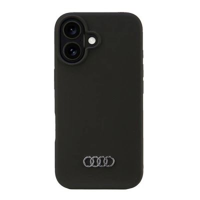 Audi Silicone Case iPhone 16 6.1" black/black hardcase AU-LSRIP16-Q3/D1-BK