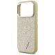6. Guess Glitter Triangle Logo MagSafe Case for iPhone 17 Pro - Gold