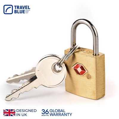 6. TRAVEL BLUE TSA Luggage Padlocks with Keys, Set of 2
