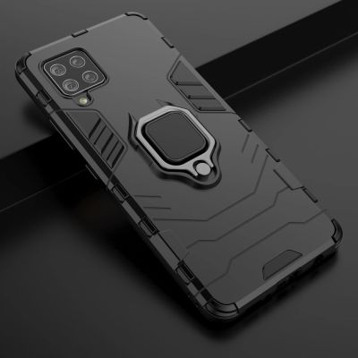 7. Ring Armor Case Kickstand Tough Rugged Cover for Samsung Galaxy A42 5G black
