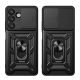 5. Hybrid Armor Camshield Armored Case with Stand and Camera Cover for Xiaomi 15 Ultra 5G - Black