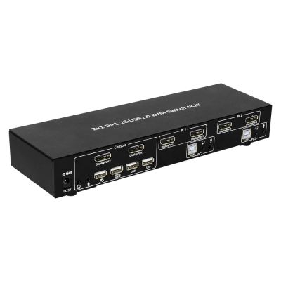 3. Techly IDATA DP-KVM4 KVM Switch Rack-Mountable Black