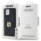 8. DKNY Quilted Stack Logo iPhone 15 Case - Black