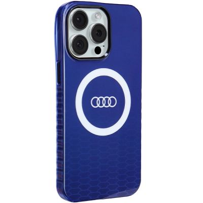 6. Audi IML Big Logo MagSafe case for iPhone 15 Pro Max - blue