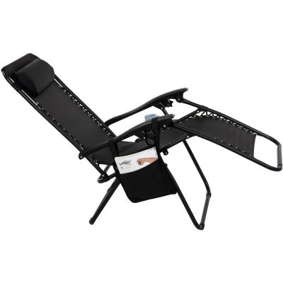 21. FOLDABLE GARDEN CHAIR MULTIFUNCTIONAL 175X52/65X107CM BLACK