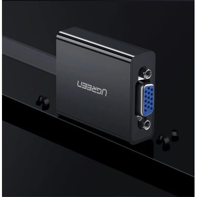 13. Ugreen adapter HDMI - VGA micro USB / audio 3.5 mm mini jack black (40248)