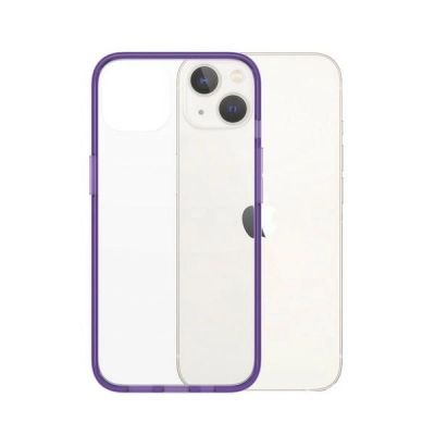 2. PanzerGlass ClearCase antibacterial case with Military Grade certificate for iPhone 13 / 14 / 15 - transparent purple