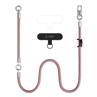 2. Tech-Protect C10S Crossbody Phone Lanyard (114 cm) + Wrist Strap (31 cm) - Pink Titanium