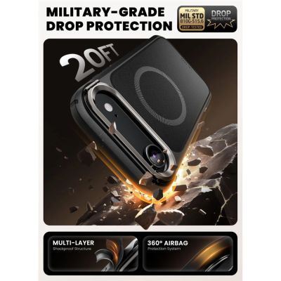 3. Supcase IBLSN Ares Flip Mag MagSafe Case for iPhone 17 Air - Black