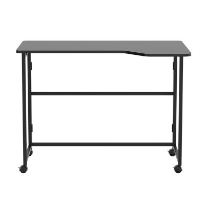 7. MACLEAN FOLDING DESK WITH WHEELS MACLEAN FOLDING DESK TABLE, BLACK, MOBILE, 100X65CM, MAX. 50KG, ANGLED, L-SHAPED, MC