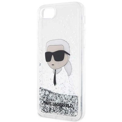 6. Karl Lagerfeld KLHCI8LNKHCH iPhone 7/8/ SE 2020/2022 silver/silver hardcase Glitter Karl Head