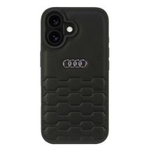 Audi Synthetic Leather iPhone 16 6.1" black/black hardcase AU-TPUPCIP16-GT/D2-BK
