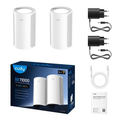 2. Cudy M11000 Tri-Band (2.4GHz/5GHz/6GHz) Wi-Fi 7 (802.11be) White 4 Indoor