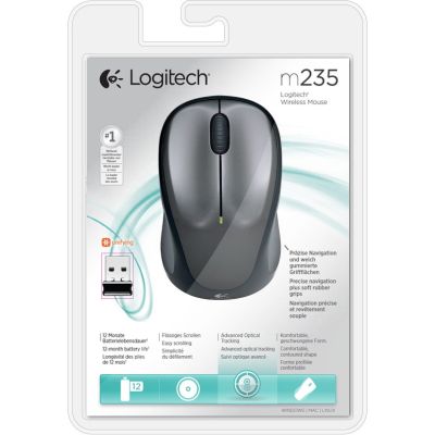4. Logitech M235 Mouse 910-002201 (optical; 800 DPI; gray)