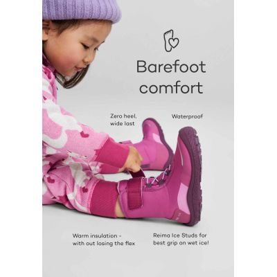 10. Reima ReimaTec barefoot winter boots for children Talvella Kids (5400150A-6980)
