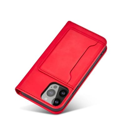 8. Magnet Card Case for Samsung Galaxy S23 flip cover wallet stand red