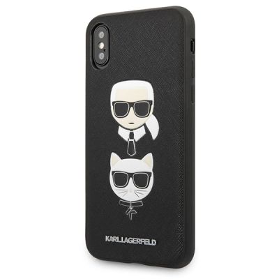 2. Karl Lagerfeld Saffiano Karl&Choupette Head case for iPhone X/XS - black