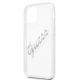 6. Guess GUHCP12MKTRSVSI iPhone 12/12 Pro 6.1" Transparent hardcase Vintage Script Silver