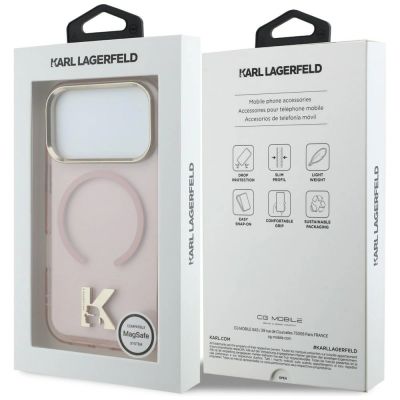 8. Karl Lagerfeld IML K Head Logo MagSafe Case for iPhone 17 Pro Max - Pink