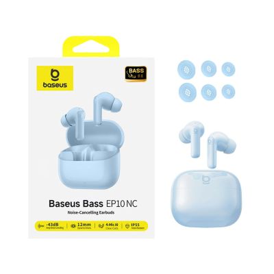 6. Baseus Bass EP10 TWS Wireless In-Ear Headphones with ANC - Blue