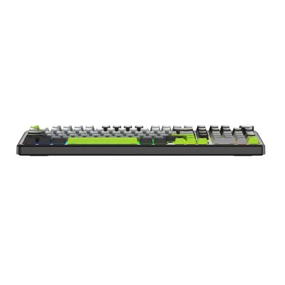 2. gasket F99 Pro Black+Gray+Green GrayWood switch RGB AULA keyboard