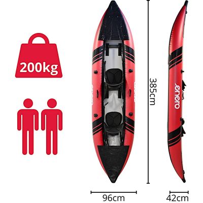 68. 2-PERSON KAYAK SET 385x96x42CM LAMINATED PVC 200KG ENERO